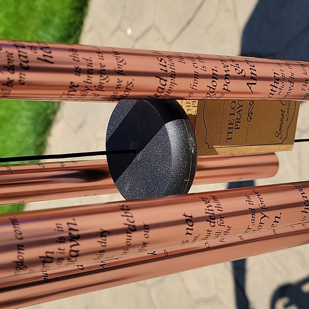 Wind Chime with Black Accents. New Inbox. Copper - Picture 3 of 6